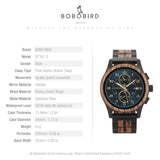 BOBO BIRD Watch Wood Wristwatch Man Handcrafted Vintage New Wooden Quartz Watch With Stylish Natural Wood Watch Unique Custom