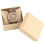 Luxury Wood Watch Mechanical Self-Wind Men's Watches High Quality Wooden Bangle Watchband Roman Numerals Display Automatic Clock