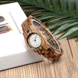 BOBO BIRD Women Watch Unique Bamboo Wooden jam wanita unik Fashion Quartz Wristwatches In Gift Box V-O29