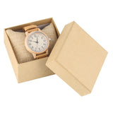 Natural Bamboo Wooden Watches Ladies Watch Female Precise Scale Wood Wristwatch Slim Leather Band Quartz Watches for Women Girls