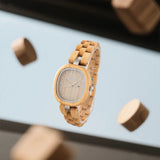 Dentily Natural Wooden Women Watches Watch Handmade Quartz Wood Watch Sport Unique Wristwatch for Women