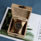 Wooden Wrist Watches For Men Fashion Quartz Wristwatches With Clock Date Week Timepieces Wood Wach Box for Him reloj hombre