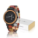 BOBO BIRD Wood Watch Men Quartz Week + Date Timepiece