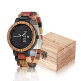 BOBO BIRD Wood Watch Men Quartz Week + Date Timepiece