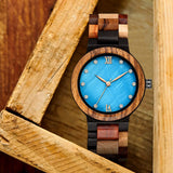 Personalized creative watch shell faced dial colorful strap wooden quartz watches for man woman relojes para hombres