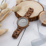 Wooden Watch for Women, Wolkenstein Analog Watch 33mm, Made from Natural Wood with Japanese Quartz Movement