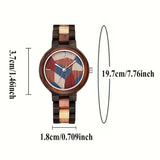 Personalized creative watch multi color dial colorful strap wooden quartz watches for man woman relojes para hombres