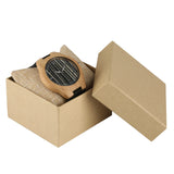 Natural Stylish Quartz Men Watches Wood Bamboo Case Black Genuine Leather Watch Band Vintage Casual Male Wristwatches