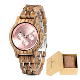 BOBO BIRD Wooden Women's Watches 3 Sub Dials Chronograph Support OEM Customized Dropshipping