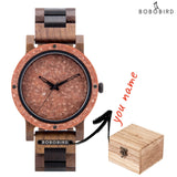 BOBO BIRD Stone Watch for Men Relogio Masculino 2022 New Men’s Wooden Band Wristwatches Personalized Christmas Gift Dropshipping