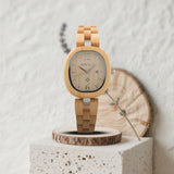 Dentily Natural Wooden Women Watches Watch Handmade Quartz Wood Watch Sport Unique Wristwatch for Women