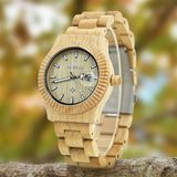 Couple Wooden Quartz Watch Men and Women Handmade Lightweight Date Display Fashion Watches