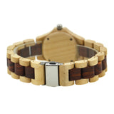 Wood Watch Women Handmade Lightweight Analog Quartz Dress Wrist Watches with Wooden Bracelet