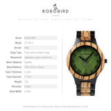 BOBO BIRD Wooden Men Watches Handmade Leaf Dial Custom Blessing Natural Wristwatch Distinctive Wooden Gift Support Dropshipping