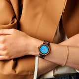 Personalized creative watch shell faced dial colorful strap wooden quartz watches for man woman relojes para hombres