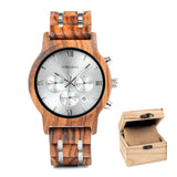 BOBO BIRD Wooden Women's Watches 3 Sub Dials Chronograph Support OEM Customized Dropshipping