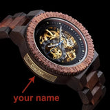 Mechanical Watch Men Wooden Watches BOBO BIRD Luxury Fashion Automatic Wristwatch Luminous Timepiece Clock Custom Gift Box OEM