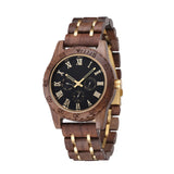 Wooden Wrist Watches For Men Fashion Quartz Wristwatches With Clock Date Week Timepieces Wood Wach Box for Him reloj hombre