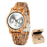 BOBO BIRD Wooden Women's Watches 3 Sub Dials Chronograph Support OEM Customized Dropshipping