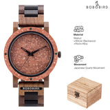 BOBO BIRD Stone Watch for Men Relogio Masculino 2022 New Men’s Wooden Band Wristwatches Personalized Christmas Gift Dropshipping