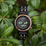 BOBO BIRD Wooden Women's Watches 3 Sub Dials Chronograph Support OEM Customized Dropshipping