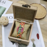 Women's Watches Multicolor Bamboo Wood Bracelet Natural Women's Clock Quartz Wrist Watch for woman Ladies Gifts