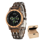 BOBO BIRD Wooden Women's Watches 3 Sub Dials Chronograph Support OEM Customized Dropshipping