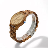 Women's Wood Wrist Watch Fashion  Luxury Golden Clock Scale Wife Girlfriend Stylish simplicity Quartz Wooden Watches for Ladies