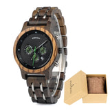 BOBO BIRD Wooden Women's Watches 3 Sub Dials Chronograph Support OEM Customized Dropshipping