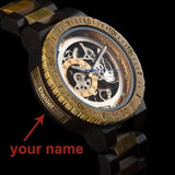 Mechanical Watch Men Wooden Watches BOBO BIRD Luxury Fashion Automatic Wristwatch Luminous Timepiece Clock Custom Gift Box OEM
