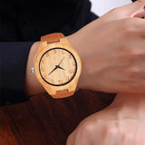 Men's Wood Watch Quartz Imitate Wooden Watches Top Luxury Premium Design Soft Leather Band Wristwatch Male montre homme