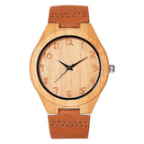 Men's Wood Watch Quartz Imitate Wooden Watches Top Luxury Premium Design Soft Leather Band Wristwatch Male montre homme