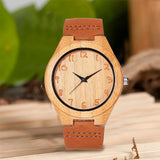 Men's Wood Watch Quartz Imitate Wooden Watches Top Luxury Premium Design Soft Leather Band Wristwatch Male montre homme
